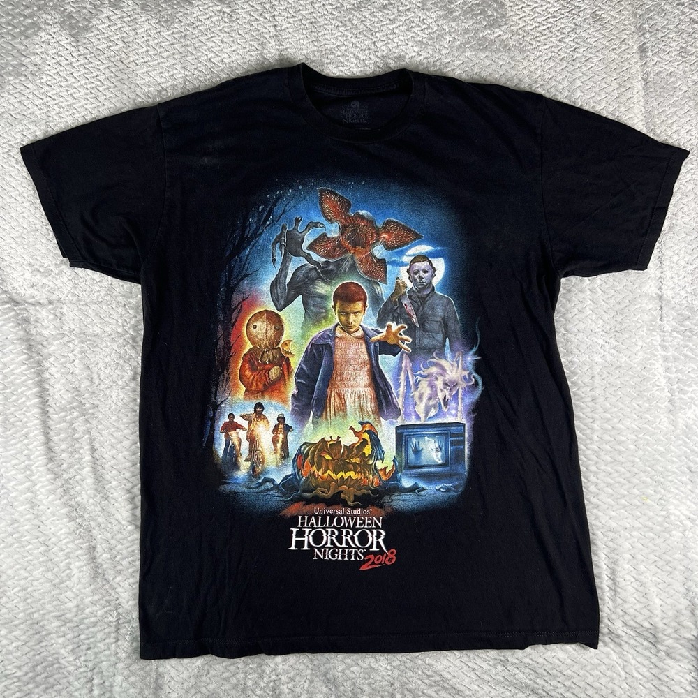 Universal Studios Halloween Horror Nights 2018 Horror Movie Graphic T Shirt L